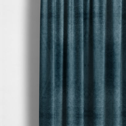 Liberty Textured Plain Shimmer Velvet Blue Upholstery Fabric CTR-2386 - Made To Measure Curtains