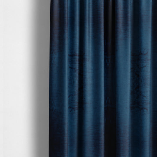 Liberty Textured Plain Shimmer Velvet Navy Blue Upholstery Fabric CTR-2387 - Made To Measure Curtains