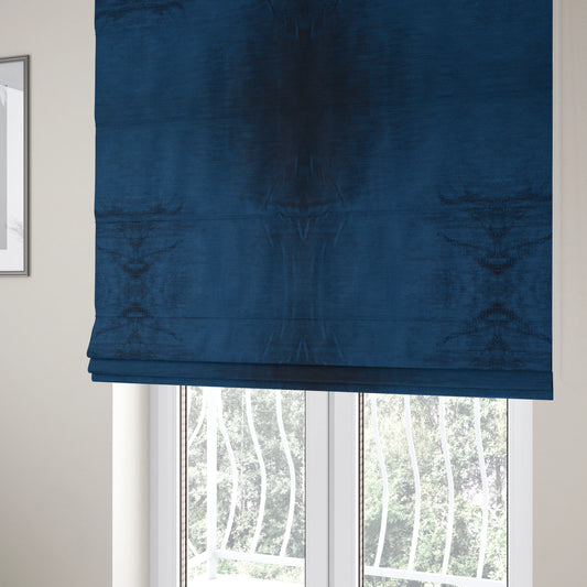 Liberty Textured Plain Shimmer Velvet Navy Blue Upholstery Fabric CTR-2387 - Roman Blinds