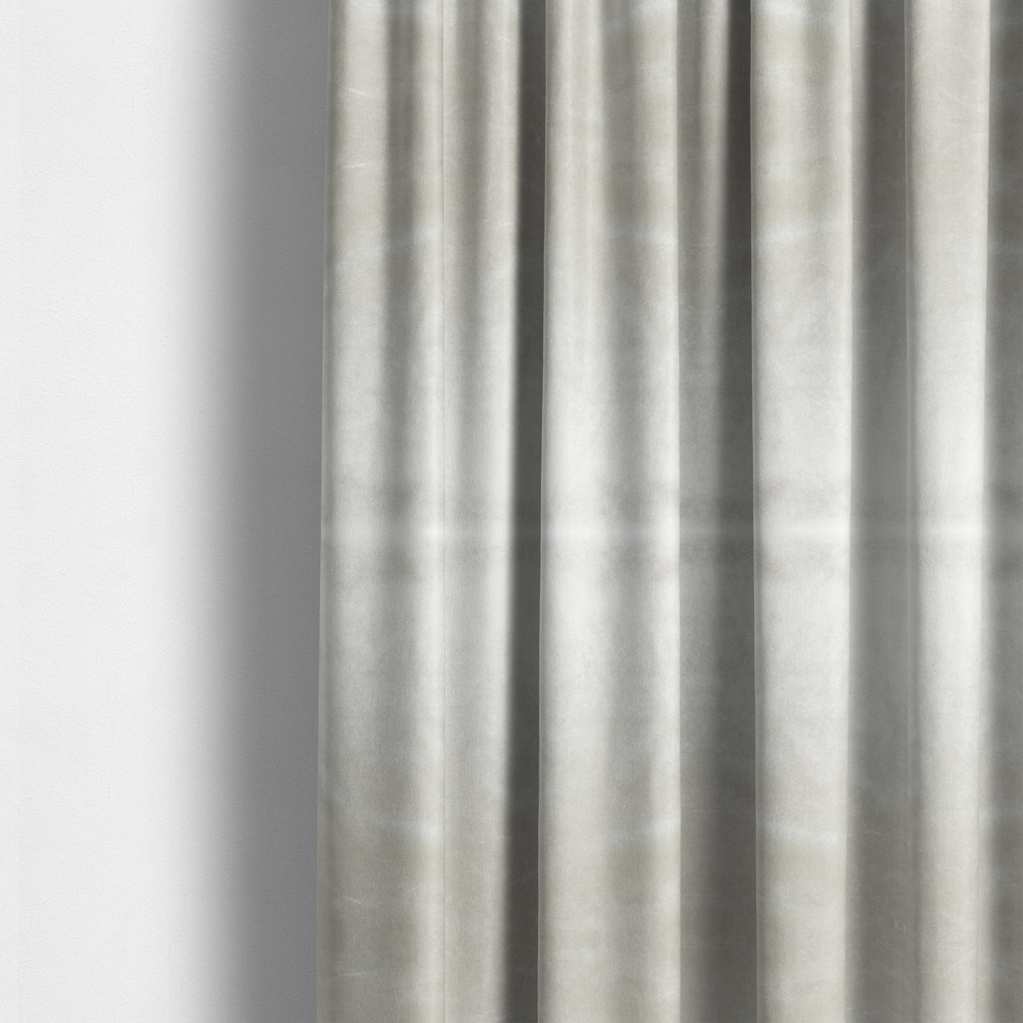 Madrid Soft Plain Shimmer Velvet White Upholstery Fabric CTR-2388 - Made To Measure Curtains