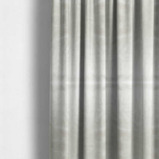 Madrid Soft Plain Shimmer Velvet White Upholstery Fabric CTR-2388 - Made To Measure Curtains