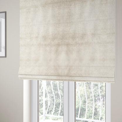 Madrid Soft Plain Shimmer Velvet Beige Upholstery Fabric CTR-2389 - Roman Blinds