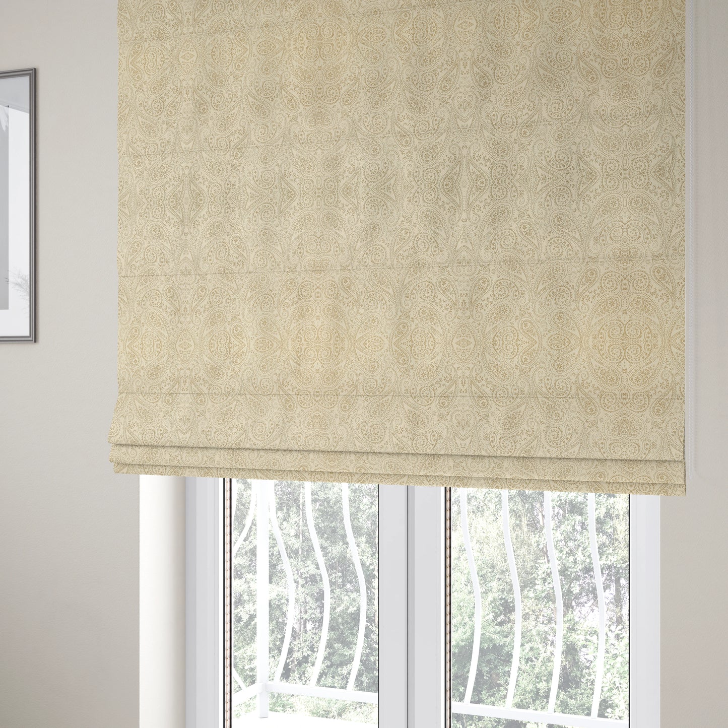 Istanbul Range Of Faint Paisley Pattern In Silver Grey Colour Furnishing Fabric CTR-239 - Roman Blinds