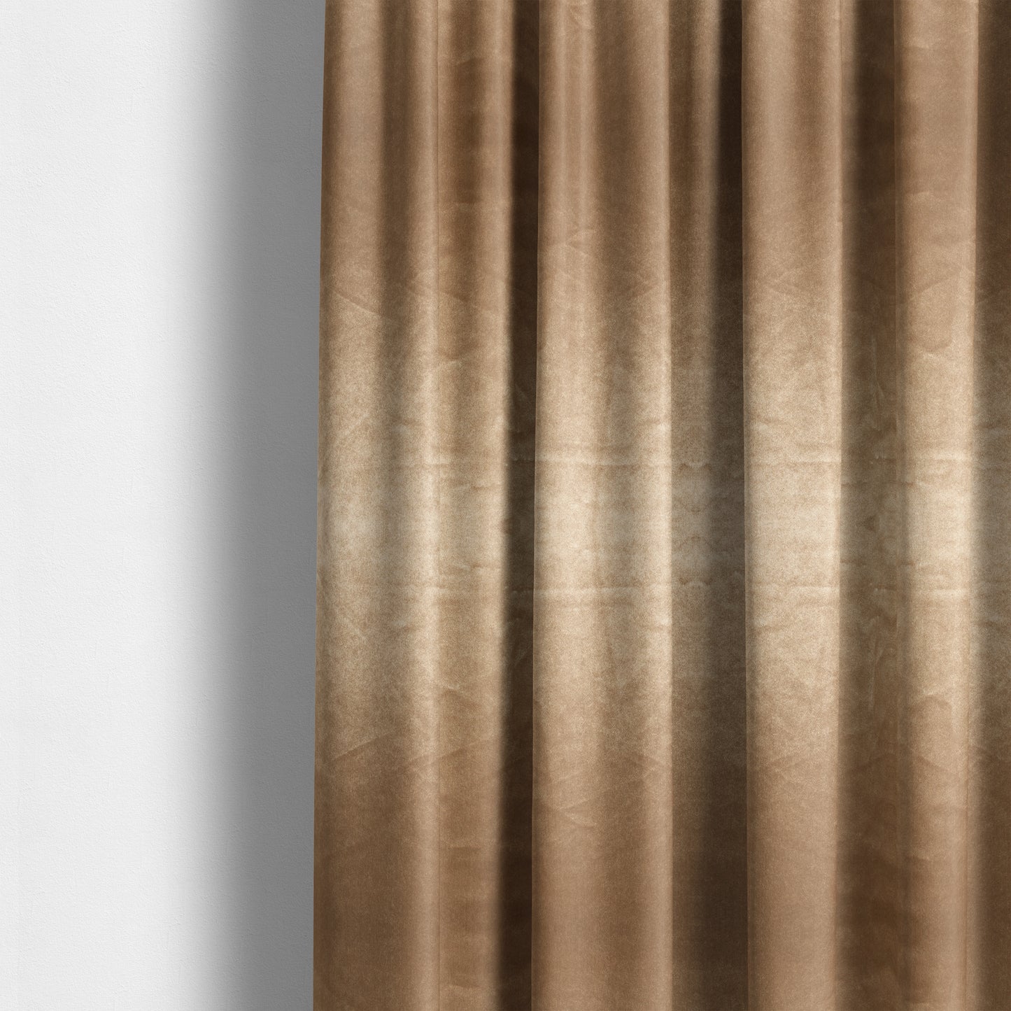 Madrid Soft Plain Shimmer Velvet Golden Brass Upholstery Fabric CTR-2391 - Made To Measure Curtains