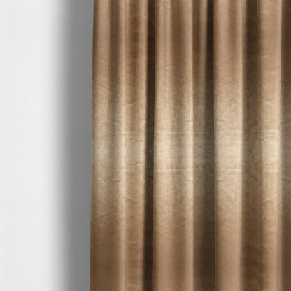 Madrid Soft Plain Shimmer Velvet Golden Brass Upholstery Fabric CTR-2391 - Made To Measure Curtains