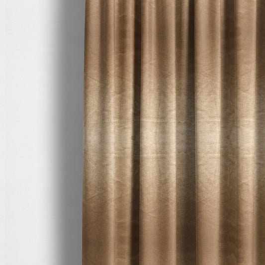 Madrid Soft Plain Shimmer Velvet Golden Brass Upholstery Fabric CTR-2391 - Made To Measure Curtains