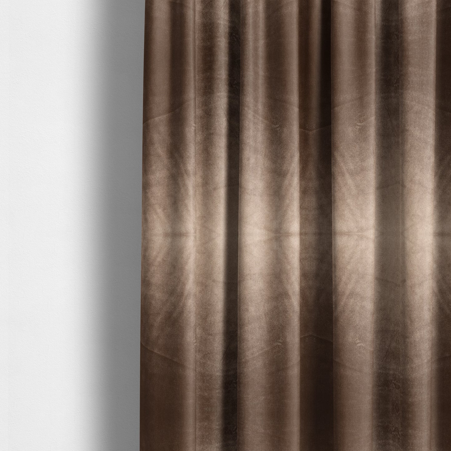 Madrid Soft Plain Shimmer Velvet Copper Brown Upholstery Fabric CTR-2392 - Made To Measure Curtains