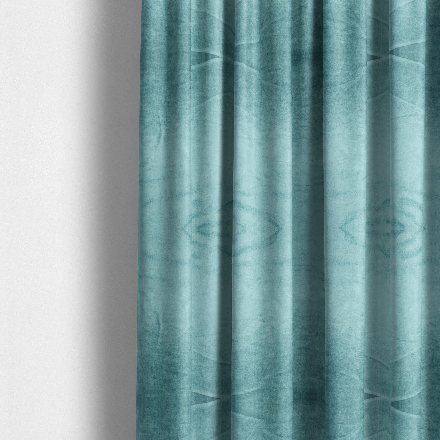 Madrid Soft Plain Shimmer Velvet Sky Blue Upholstery Fabric CTR-2395 - Made To Measure Curtains