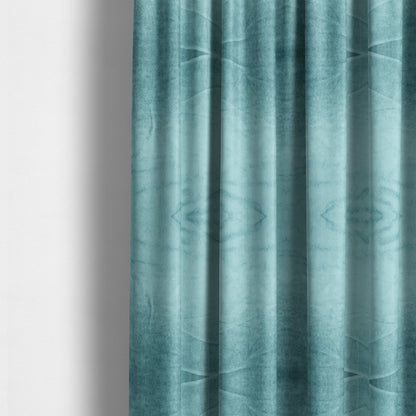 Madrid Soft Plain Shimmer Velvet Sky Blue Upholstery Fabric CTR-2395 - Made To Measure Curtains