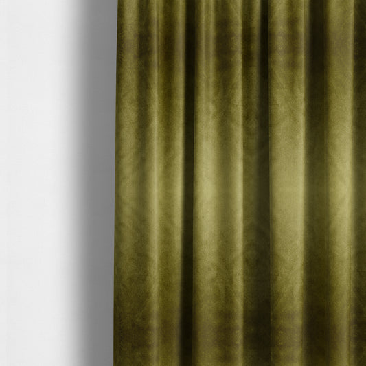 Madrid Soft Plain Shimmer Velvet Yellow Upholstery Fabric CTR-2400 - Made To Measure Curtains