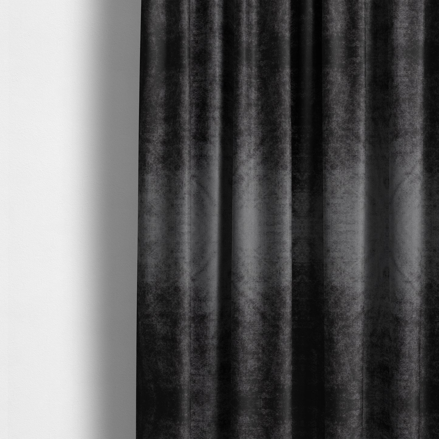 Madrid Soft Plain Shimmer Velvet Charcoal Grey Upholstery Fabric CTR-2402 - Made To Measure Curtains