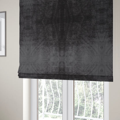 Madrid Soft Plain Shimmer Velvet Charcoal Grey Upholstery Fabric CTR-2402 - Roman Blinds