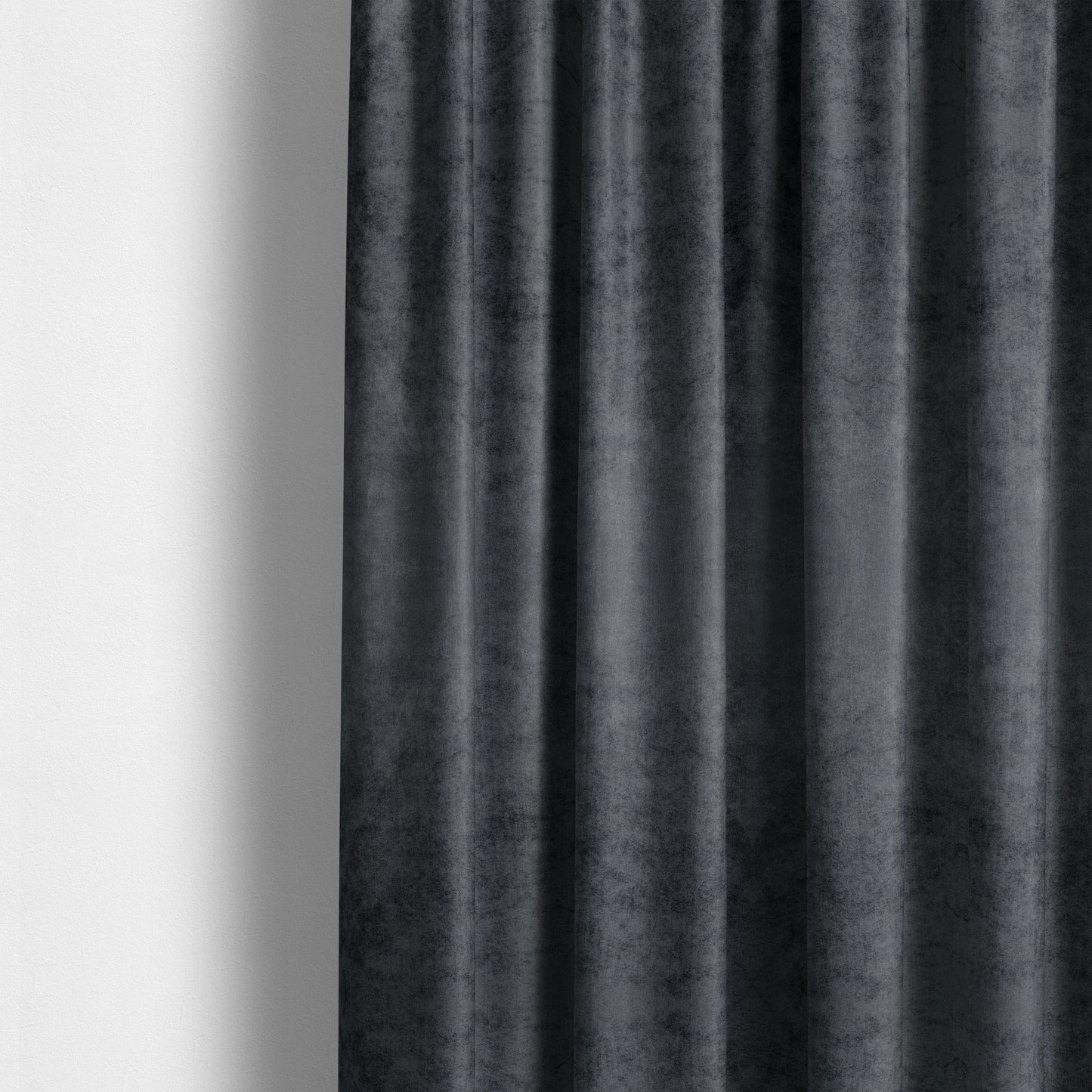 Madrid Soft Plain Shimmer Velvet Graphite Grey Upholstery Fabric CTR-2403 - Made To Measure Curtains