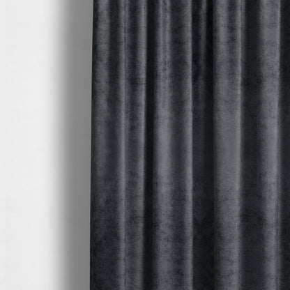 Madrid Soft Plain Shimmer Velvet Graphite Grey Upholstery Fabric CTR-2403 - Made To Measure Curtains