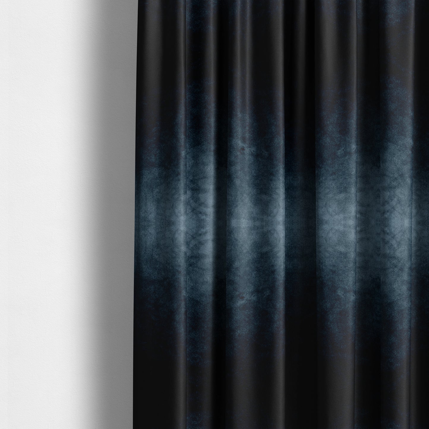 Madrid Soft Plain Shimmer Velvet Navy Blue Upholstery Fabric CTR-2409 - Made To Measure Curtains