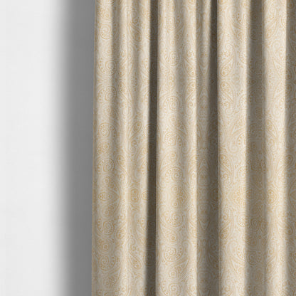 Istanbul Range Of Faint Paisley Pattern In Gold Yellow Colour Furnishing Fabric CTR-241 - Made To Measure Curtains