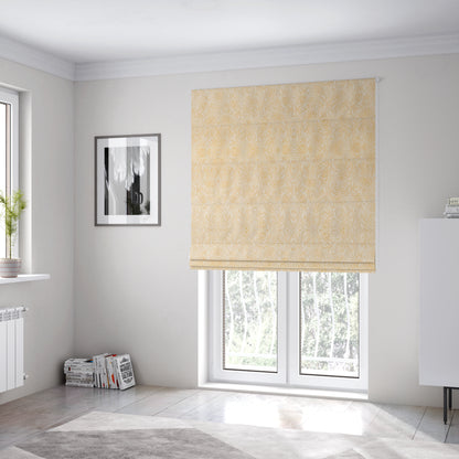 Istanbul Range Of Faint Paisley Pattern In Gold Yellow Colour Furnishing Fabric CTR-241 - Roman Blinds