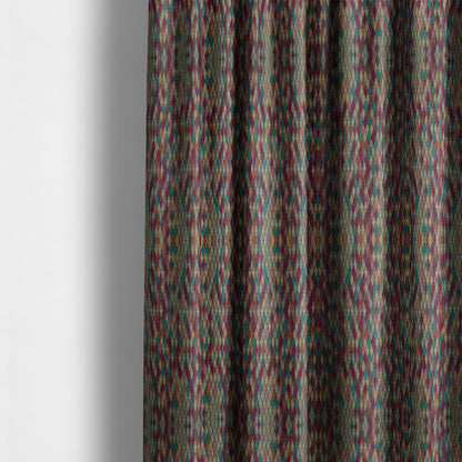 Morelia Mosaic Pattern Quilted Rainbow Tones Upholstery Fabric CTR-2412 - Made To Measure Curtains