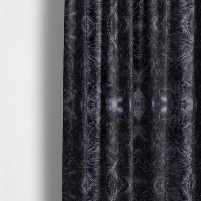 Silkie Faux Fur Material Dark Blue Colour Fabric CTR-2415 - Made To Measure Curtains