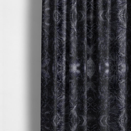 Silkie Faux Fur Material Dark Blue Colour Fabric CTR-2415 - Made To Measure Curtains