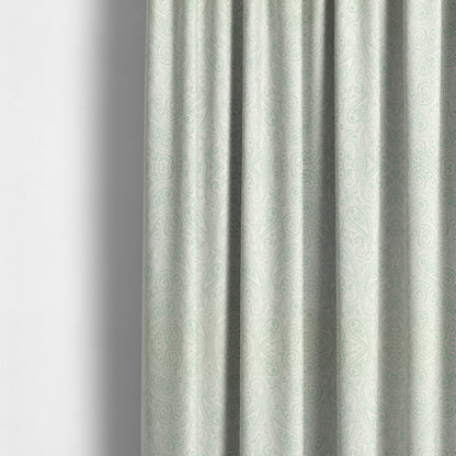 Istanbul Range Of Faint Paisley Pattern In Green Colour Furnishing Fabric CTR-242 - Made To Measure Curtains