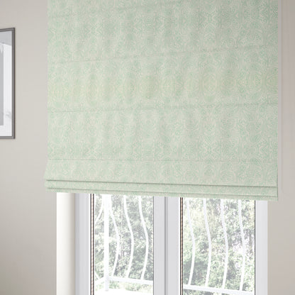 Istanbul Range Of Faint Paisley Pattern In Green Colour Furnishing Fabric CTR-242 - Roman Blinds