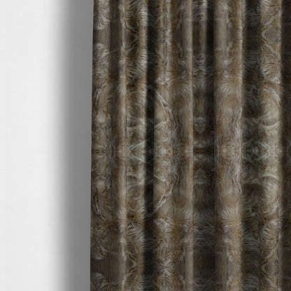 Silkie Faux Fur Material Brown Colour Fabric CTR-2425 - Made To Measure Curtains