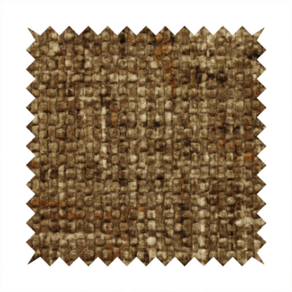 Parson Soft Velour Printed Weave Effect Upholstery Fabric Bronze Colour CTR-2426