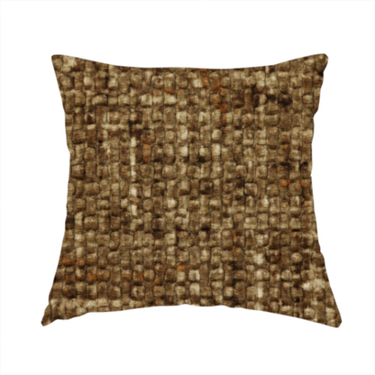 Parson Soft Velour Printed Weave Effect Upholstery Fabric Bronze Colour CTR-2426 - Handmade Cushions
