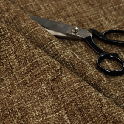 Parson Soft Velour Printed Weave Effect Upholstery Fabric Bronze Colour CTR-2426