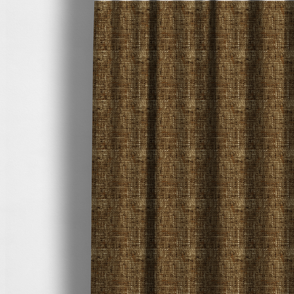 Parson Soft Velour Printed Weave Effect Upholstery Fabric Bronze Colour CTR-2426 - Made To Measure Curtains