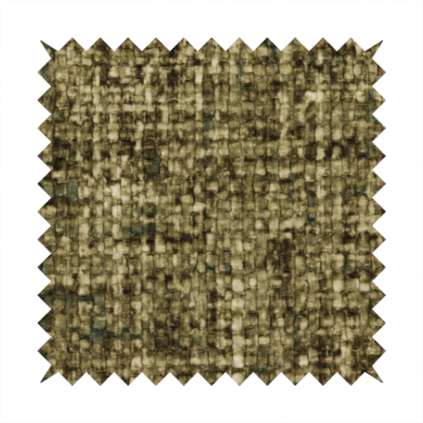 Parson Soft Velour Printed Weave Effect Upholstery Fabric Moss Green Colour CTR-2427