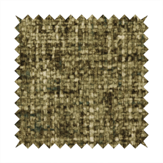 Parson Soft Velour Printed Weave Effect Upholstery Fabric Moss Green Colour CTR-2427