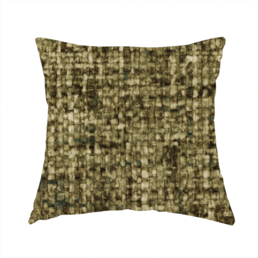 Parson Soft Velour Printed Weave Effect Upholstery Fabric Moss Green Colour CTR-2427 - Handmade Cushions