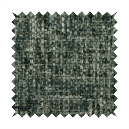 Parson Soft Velour Printed Weave Effect Upholstery Fabric Green Colour CTR-2428