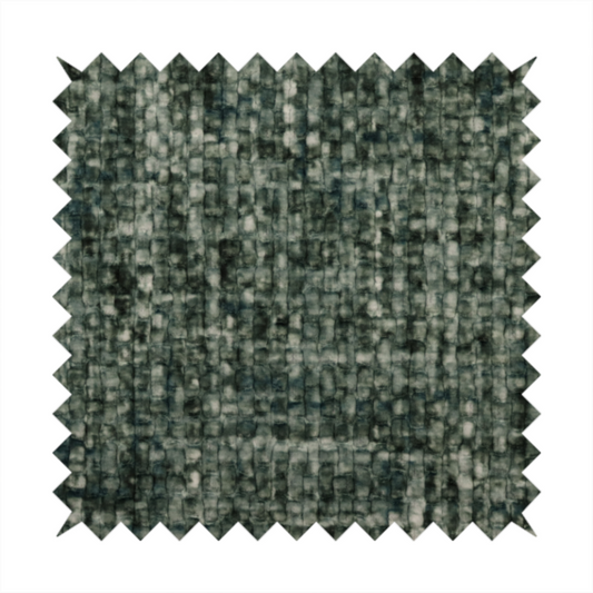 Parson Soft Velour Printed Weave Effect Upholstery Fabric Green Colour CTR-2428