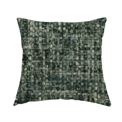 Parson Soft Velour Printed Weave Effect Upholstery Fabric Green Colour CTR-2428 - Handmade Cushions