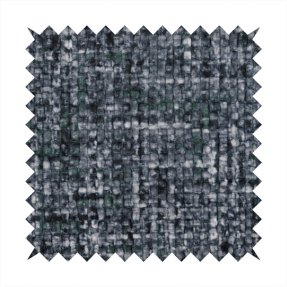 Parson Soft Velour Printed Weave Effect Upholstery Fabric Navy Blue Colour CTR-2429