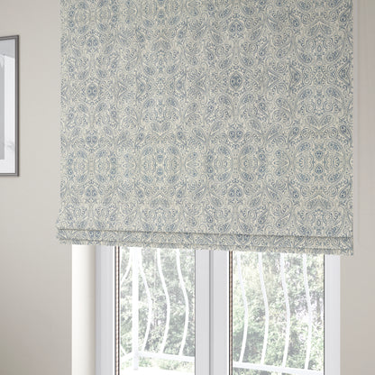 Istanbul Range Of Faint Paisley Pattern In Blue Colour Furnishing Fabric CTR-243 - Roman Blinds