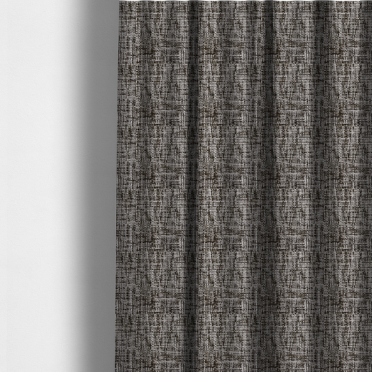 Parson Soft Velour Printed Weave Effect Upholstery Fabric Light Grey Colour CTR-2430 - Made To Measure Curtains
