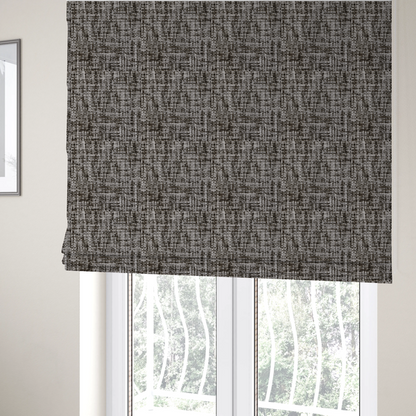 Parson Soft Velour Printed Weave Effect Upholstery Fabric Light Grey Colour CTR-2430 - Roman Blinds