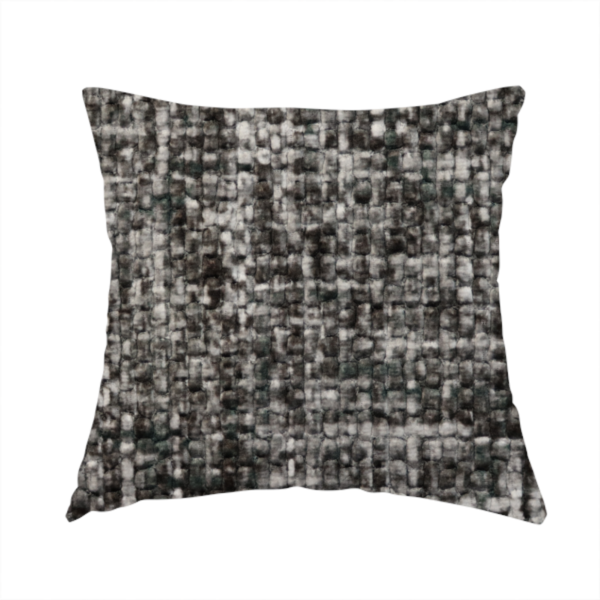 Parson Soft Velour Printed Weave Effect Upholstery Fabric Grey Colour CTR-2431 - Handmade Cushions