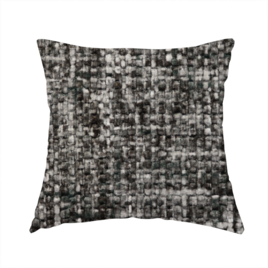 Parson Soft Velour Printed Weave Effect Upholstery Fabric Grey Colour CTR-2431 - Handmade Cushions