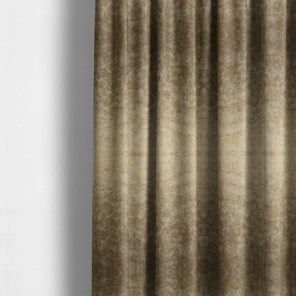 Brooklyn Marble Pattern Velvet Golden Brown Upholstery Fabric CTR-2431 - Made To Measure Curtains