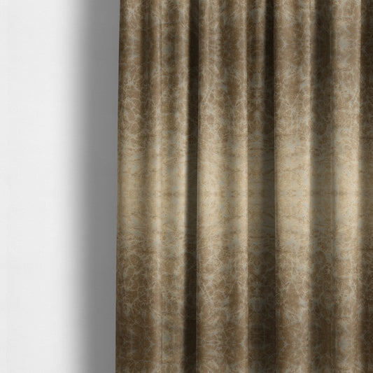 Brooklyn Marble Pattern Velvet Golden Brown Upholstery Fabric CTR-2431 - Made To Measure Curtains