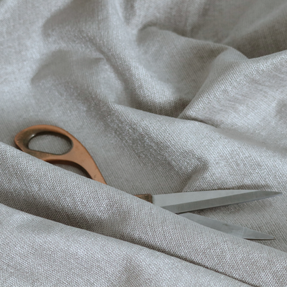 Lima Plain Smooth Textured Chenille In Beige Colour Upholstery Fabric CTR-2434