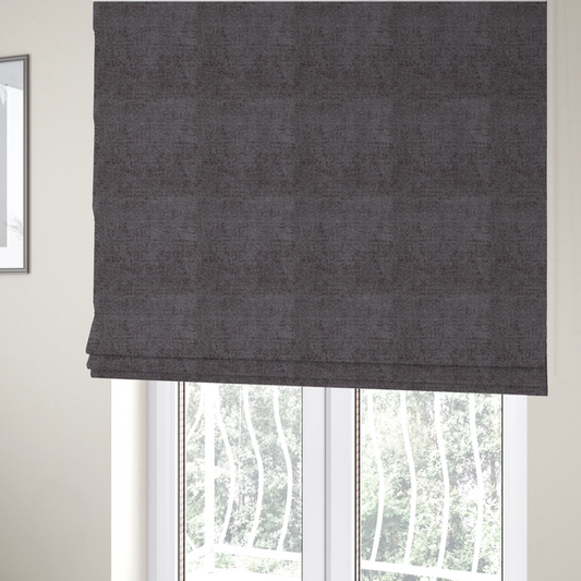Lima Plain Smooth Textured Chenille In Brown Colour Upholstery Fabric CTR-2436 - Roman Blinds