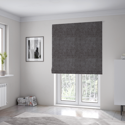 Lima Plain Smooth Textured Chenille In Brown Colour Upholstery Fabric CTR-2436 - Roman Blinds