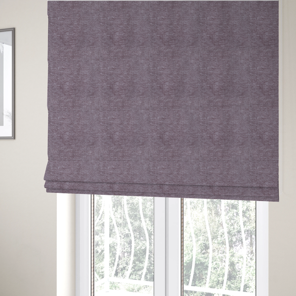 Lima Plain Smooth Textured Chenille In Pink Colour Upholstery Fabric CTR-2437 - Roman Blinds