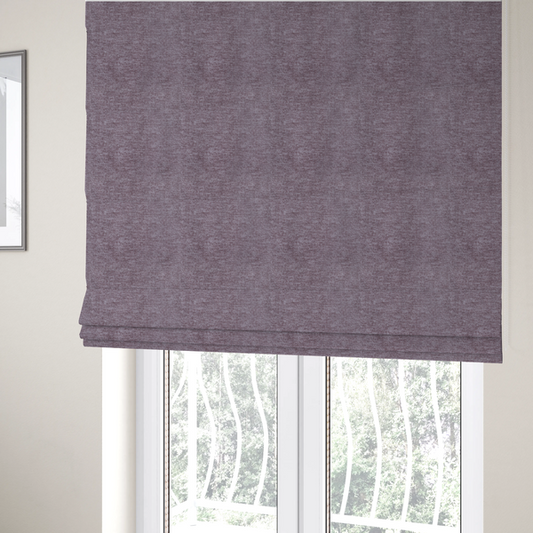Lima Plain Smooth Textured Chenille In Pink Colour Upholstery Fabric CTR-2437 - Roman Blinds